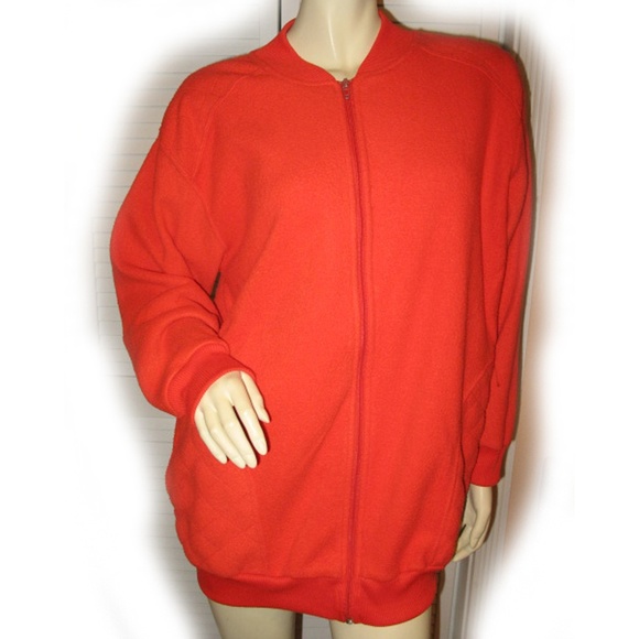 VIntage Womens Zipper Zip Sweater Fleece Jacket M - Picture 1 of 8